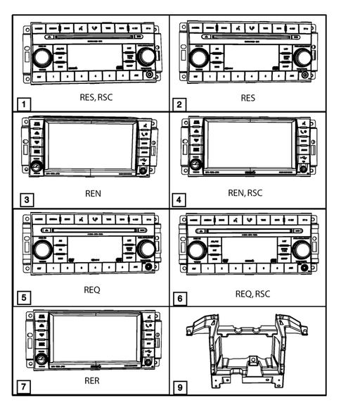 Radio, Antenna, Speakers, DVD, and Video systems for 2009 Jeep Commander #0