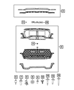 68668835AA - : Complete Grille Kit for Mopar Image