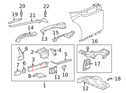 Structural Components & Rails for 2020 Jaguar F-Type #0