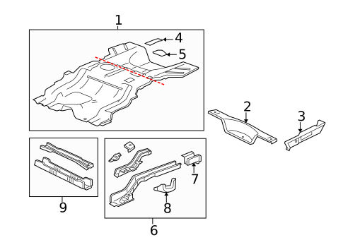 Rear Floor & Rails for 2008 Cadillac DTS #0