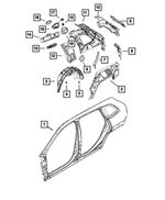 68209690AF - Body Sheet Metal Except Doors: Wheelhouse Shield, Right for Mopar Image