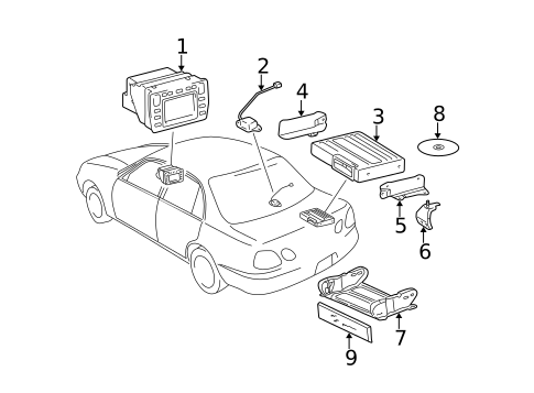 Navigation System Components for 2003 Lexus GS430 #0