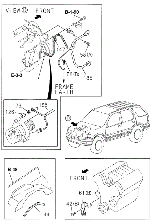 Battery Cable for 2000 Honda Passport #0