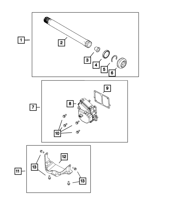68388887AA - Front Axle; Dana 210 MM; Differential and Drive Line: Front Skid Plate for Mopar Image