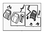 88400R6110PZN - Body: Seat Back Assembly for Hyundai: Santa Fe Image
