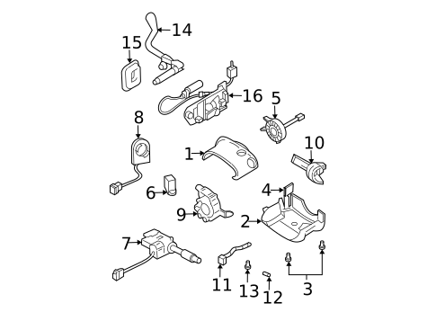 Shroud, Switches & Levers for 2006 Buick Rendezvous #0