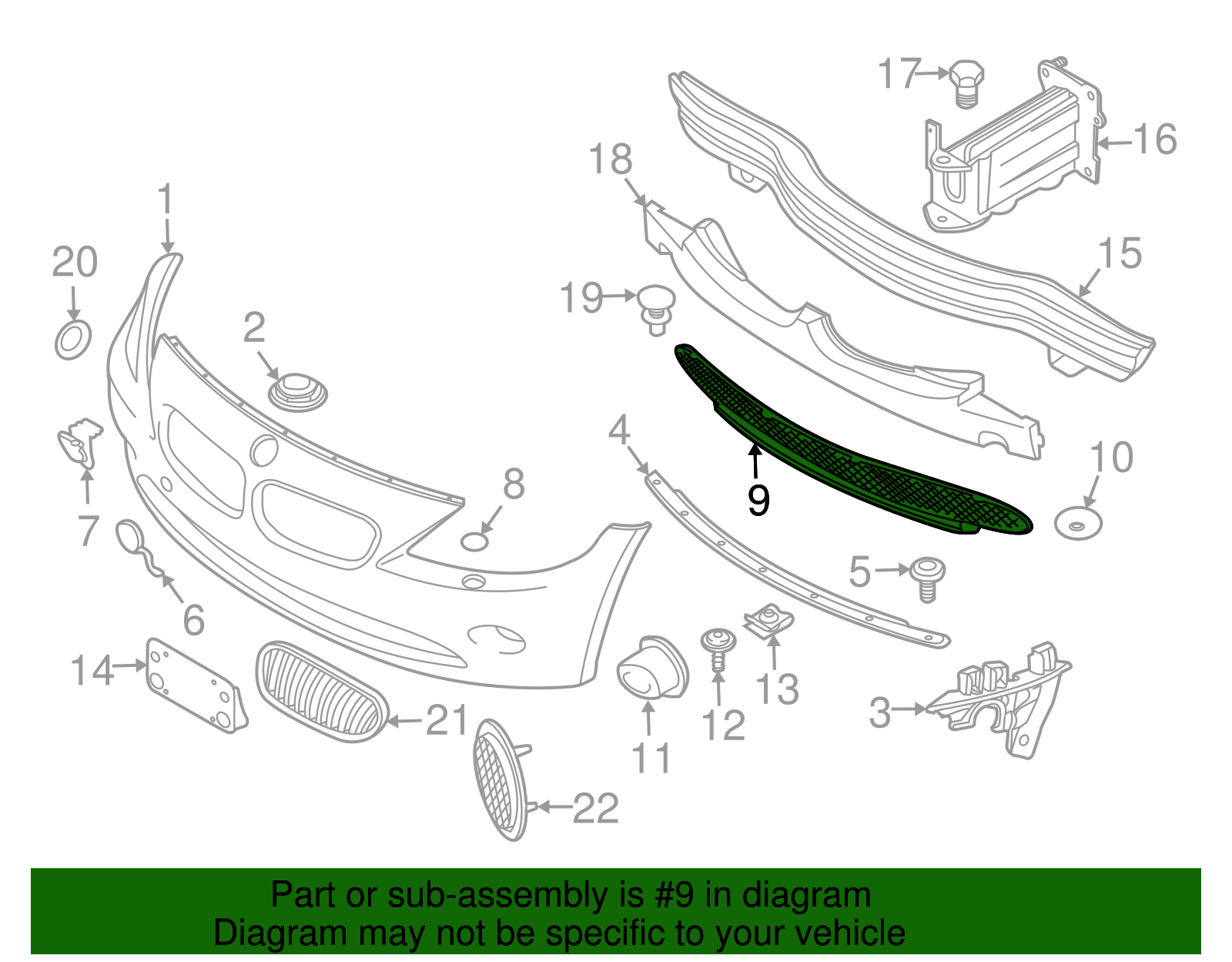 じゅりえったページ Genuine BMW 51-11-7-016-061 | Lower Grille | FREE Shipping