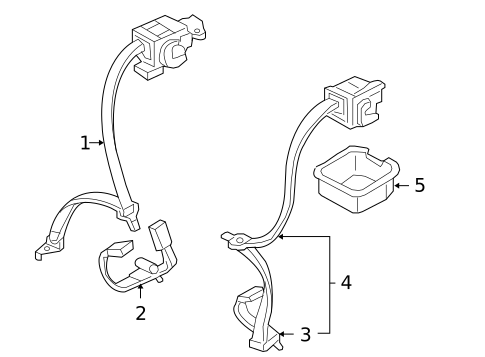 Rear Seat Belts for 2011 Honda Civic #0