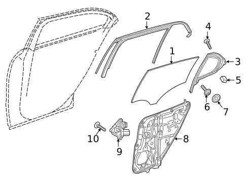 Glass - Rear Door for 2020 Mercedes-Benz GLA 45 AMG&reg; #0