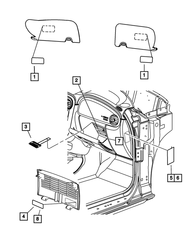 4649282AA - Labels All Vehicle Locations: Air Bag Warning Label for Mopar Image