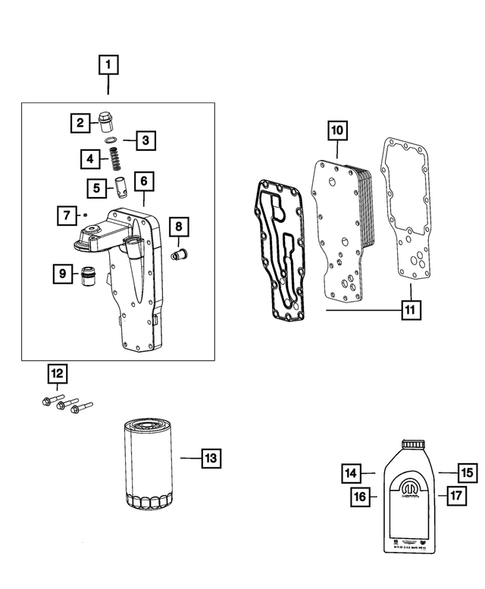 Engine Oiling, Oil Pan and Indicator (Dipstick) for 2019 Ram 3500 #5