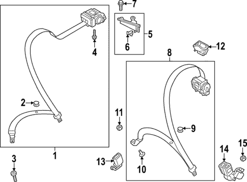 Rear Seat Belts for 2024 Audi RS7 Sportback #0