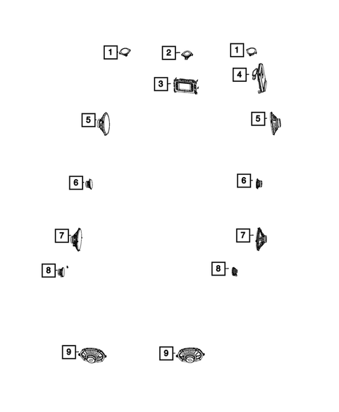 Radio, Antenna, Speakers, DVD and Video systems for 2017 Chrysler Pacifica #6