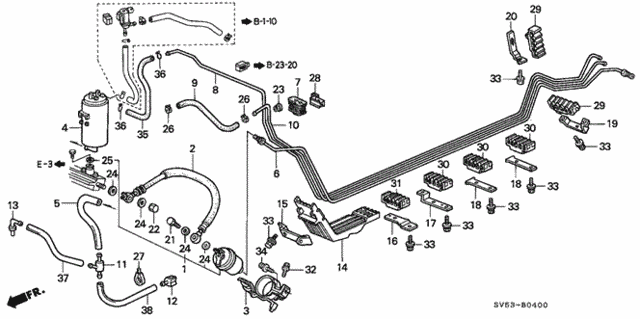 Fuel Pipe ('94) for 1994 Honda Accord #0