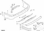 51127894696 - : Bumper Trim Panel, Primed, Rear for BMW Image