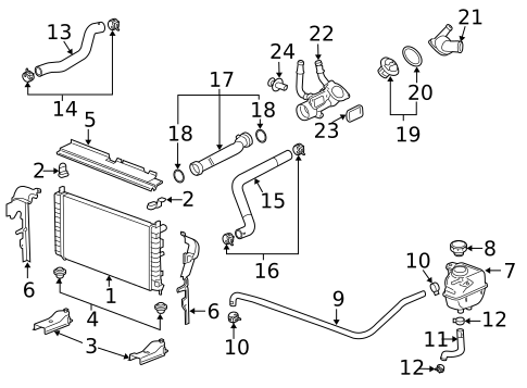 Thermostat & Housing for 2008 Chevrolet Malibu #0