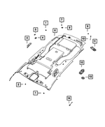 5SA77DX9AB - Interior Trim: Dome Lamp Bezel for Mopar Image