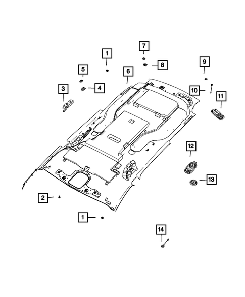 Headliners - Visors - Assist Straps for 2022 Chrysler Pacifica #0