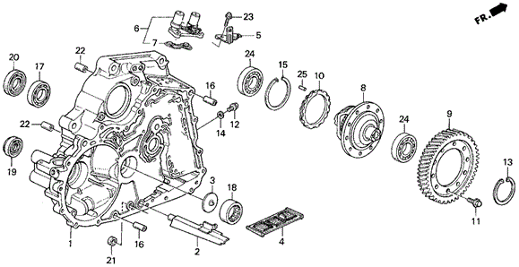 AT Torque Converter Housing for 1995 Honda Civic del Sol #0