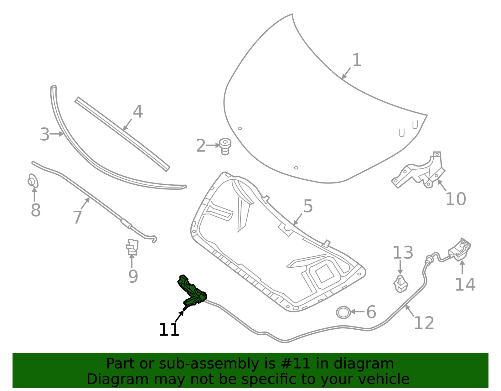2016-2018 Nissan Altima Latch 65601-9HS0A | Parts for Nissans