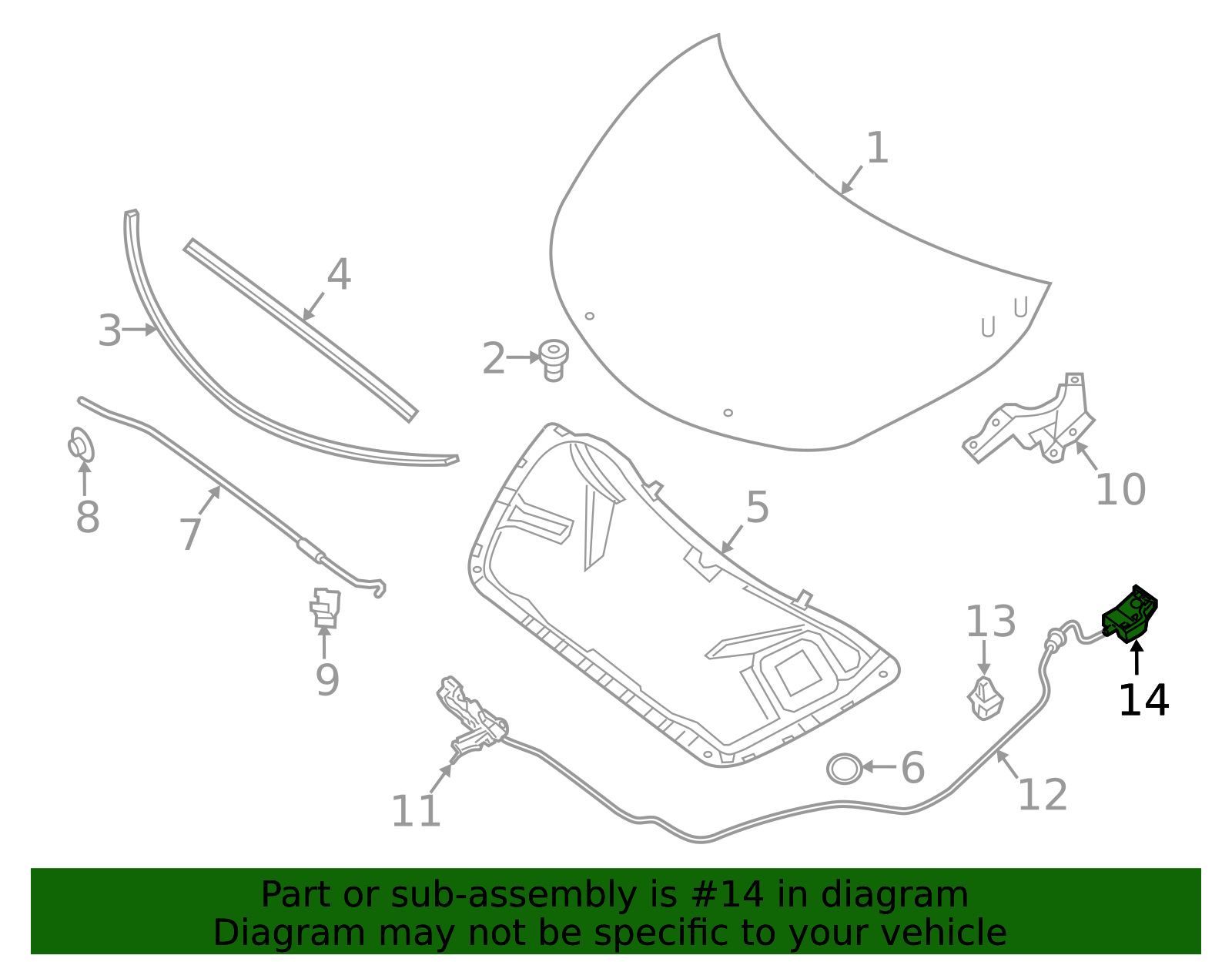 65622-3TA0A - Hood Release Handle 2013-2019 Nissan | Official