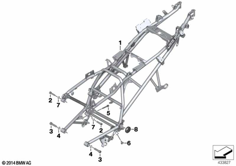 Motorcycle Frame for 2005 BMW-Motorrad R 1200 RT #1