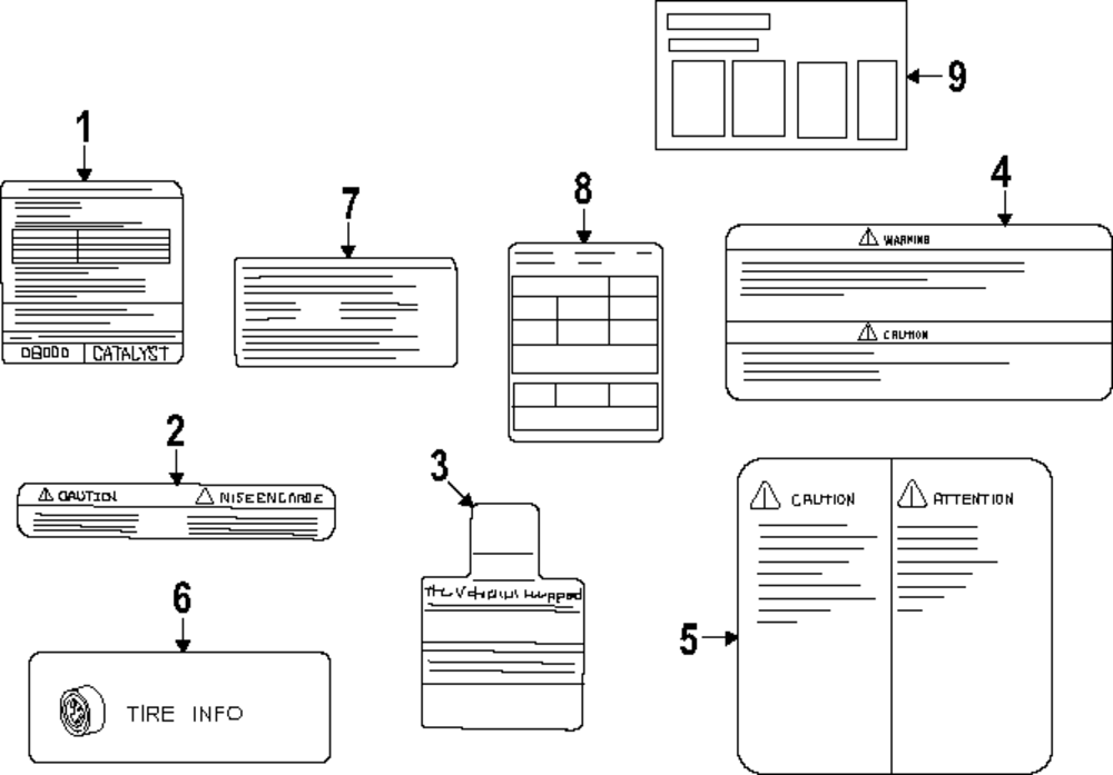 27090-9BU0A - AC Label 2022 Nissan Frontier | Nissan Parts