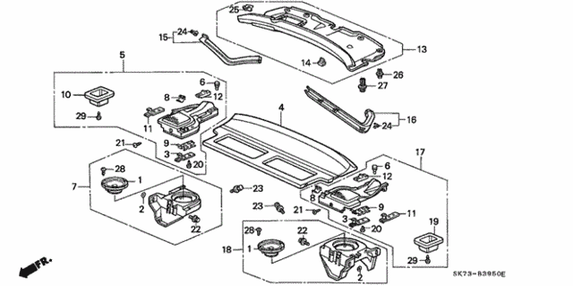 Rear Shelf for 1991 Acura Integra #0