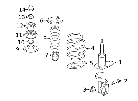 Struts & Components for 2014 Hyundai Accent #0