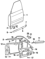 4A0837491D - Body: End for Audi: 100, 100 Quattro, 200, 200 Quattro, A6, A6 Quattro, S4, S6 Image