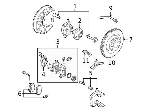 Rear Brakes for 2009 Audi S8 #0