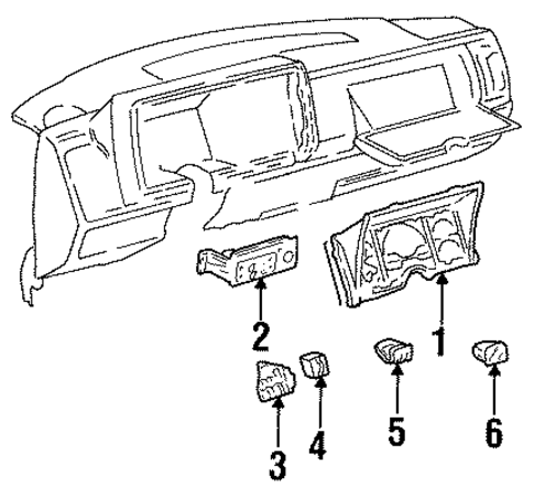 Cluster & Switches for 1992 GMC Yukon #0