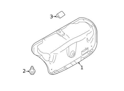 INTERIOR TRIM - TRUNK for 2013 INFINITI JX35 #0