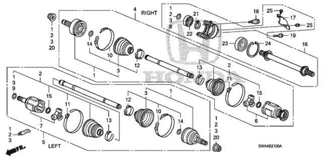 Driveshaft - Half Shaft for 2007 Honda CR-V #0