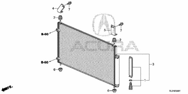 A/C Air Conditioner (Condenser) (V6) for 2013 Acura TSX #0