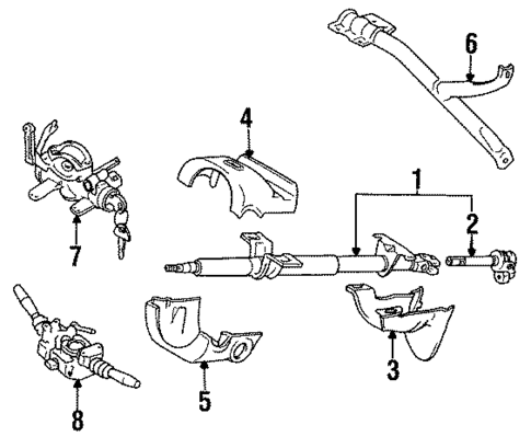 Steering Column Assembly for 1989 Suzuki Swift #0