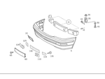 1298801770 - Attachment Parts: Bumper, Front for Mercedes-Benz Image