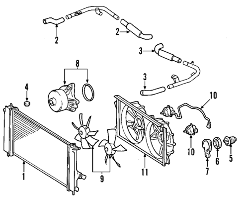 Water Pump for 2001 Toyota MR2 Spyder #1
