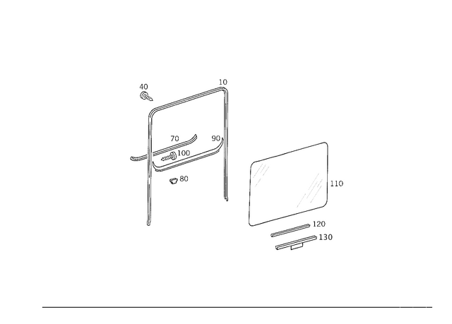 4637350210 - Rear Doors: Glass Pane for Mercedes-Benz: G55 AMG, G550, G550 4x4, G63 AMG, G65 AMG Image image