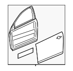 95440655 - Body: Door Shell for Chevrolet: Cruze, Cruze Limited Image