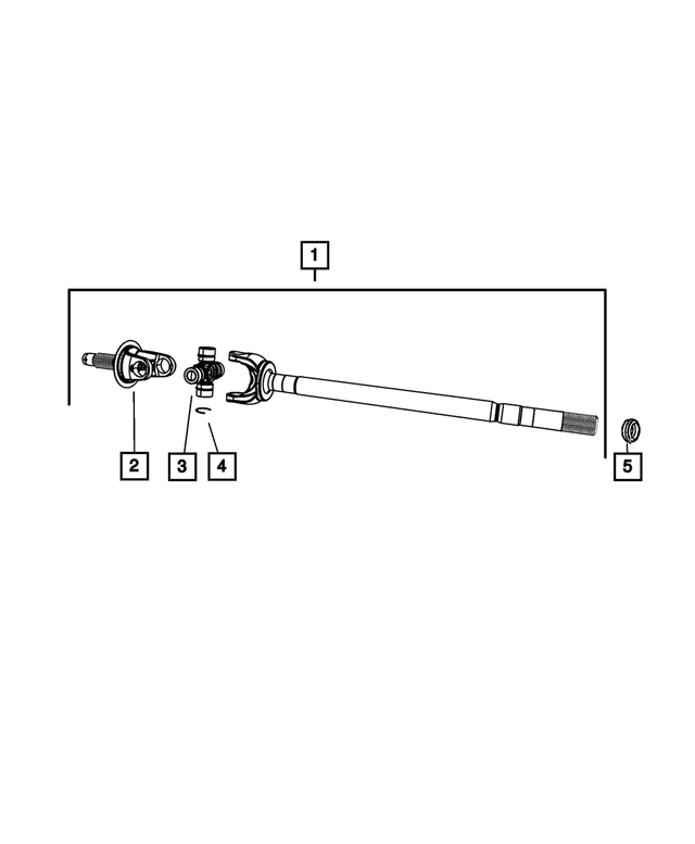 V8065428AC - Front Axle; American Axle 235 MM Dual Rear Wheel; Differential and Drive Line: U-joint Kit, Value Line for Mopar Image