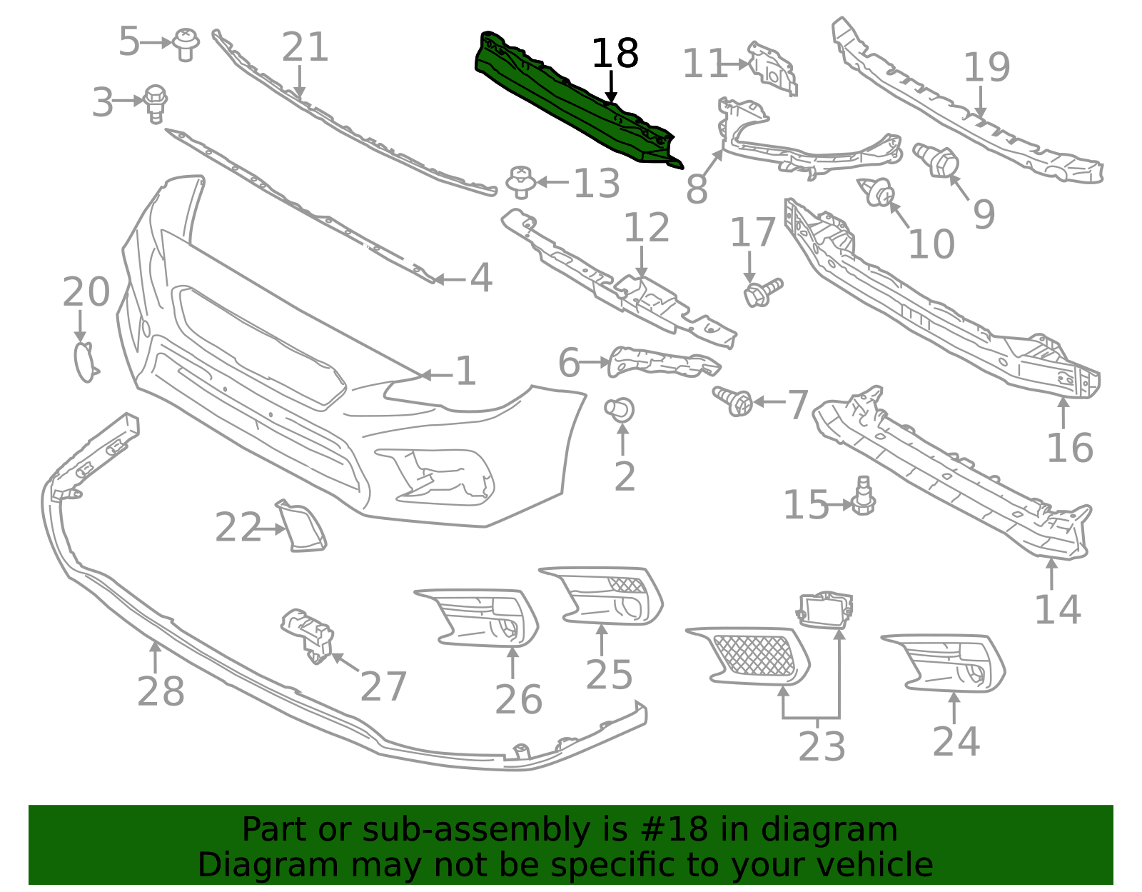 2015-2021 Subaru Upper Insulator 57705VA020 | Subaru Online Parts