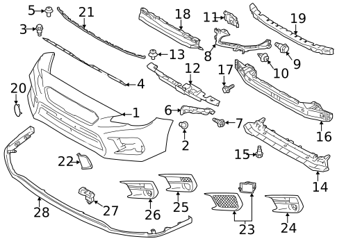 Bumper & Components - Front for 2021 Subaru WRX #0