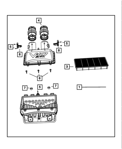 Air Cleaner for 2008 Dodge Viper #0