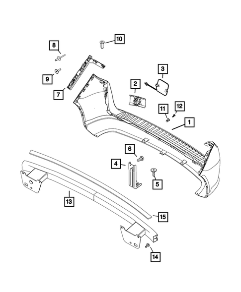 Rear Bumper and Fascia for 2016 Ram ProMaster City #0