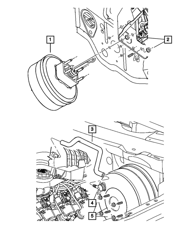 52855170AB - Service Brakes: Vacuum Supply Hose for Mopar Image