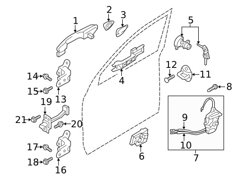 Lock & Hardware for 2013 Hyundai Tucson #0