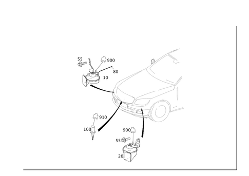 Horn and Outside Temperature Display for 2008 Mercedes-Benz C350 #0