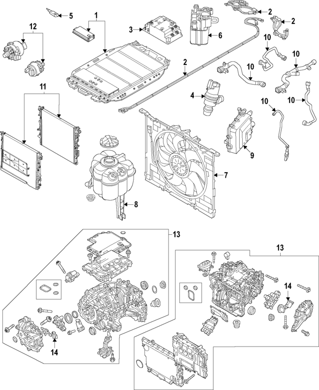 17427925819 - Electric Propulsion System: Engine Cooling Fan Assembly for BMW Image