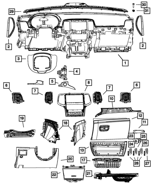 Instrument Panel for 2012 Jeep Grand Cherokee #0